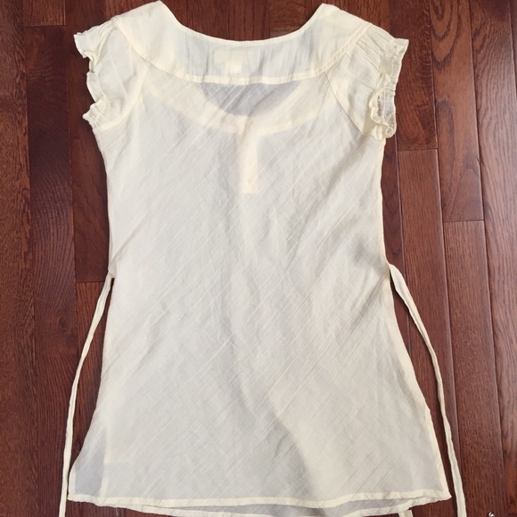 Banana Republic Pale Yellow Peasant Blouse - Picture 2 of 4